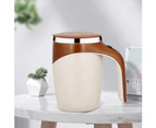380mL Self Stirring Mug with Lid Automatic Magnetic Stirring Coffee Cup Electric Stainless Steel Self Mixing Coffee Cup for Coffee Milk Cocoa Hot Chocolate