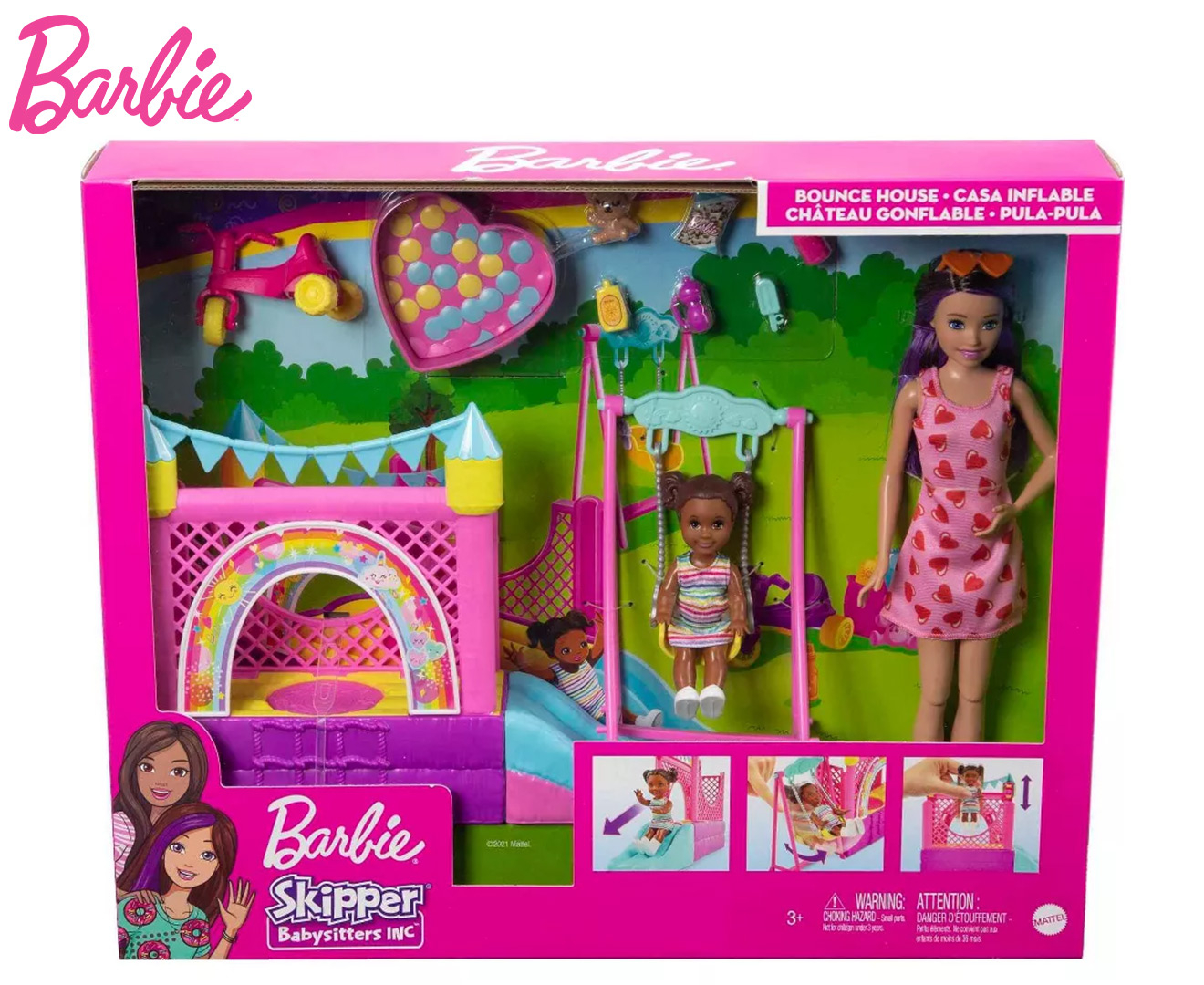 Mattel Barbie FJB00 Skipper Baby Sitters Inc. Doll and Playset