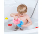 8 Pieces Bath Sponges Animal Kids Loofah Bath Pouf Mesh Bath Sponges Colorful Cartoon Body Shower Ball Spa Puff Scrubber for Kids (Cute Style)