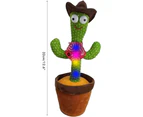 Cactus Toys - Cowboy Hat English Battery 120 Songs + Recording + Lighting + Battery Version