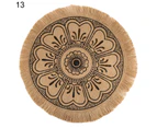 Bowl Coasters Bohemian Foldable Heat Insulation Flax Washable Bowl Cup Mat for Home 13