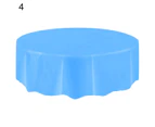 Plastic Waterproof Large Wedding Party Disposable Circular Table Cloth Cover Black