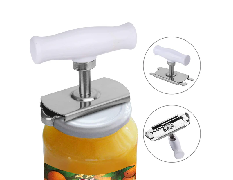 Jar Opener, Stainless Steel Jar Quick Opening, for Cooking and Everyday Use, for Seniors Arthritis Women, Free Bottle Opener Keychain Included