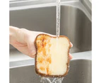 1Pc/3Pcs Dishwashing Sponge Bread Shape Multifunctional Water Absorbent Kitchen Cleaning Dish Washing Brush for Home