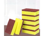 5Pcs Grits Sponge Eco-friendly Wear Resistant Sponge Scrub Scouring Pads for Home-Brown