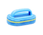 Cleaning Brush Handle Design Household Cleaning Supplies PP Ceramic Tile Sponge Scrubber for Kitchen-Blue
