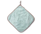 Kitchen Hanging Coral Fleece Dish Washing Cleaning Cloth Soft Wipe Sponges Rag-Green