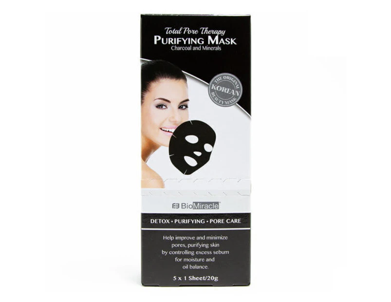 BioMiracle Total Pore Therapy Purifying Mask 20g - Black
