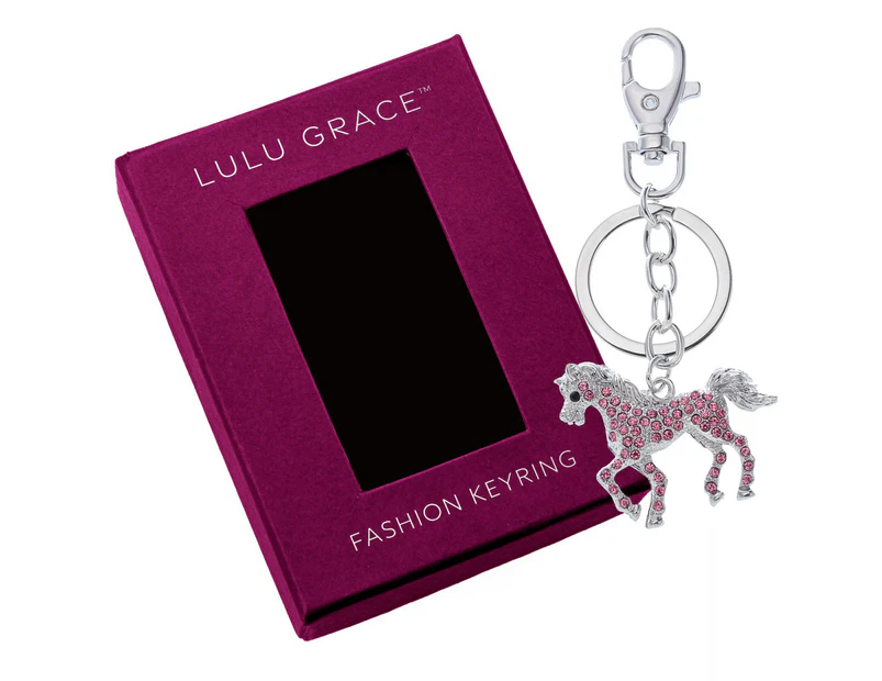 Lulu Grace Fashion Key Ring Gift Lobster Clasp Keychain Metal Pendant Horse