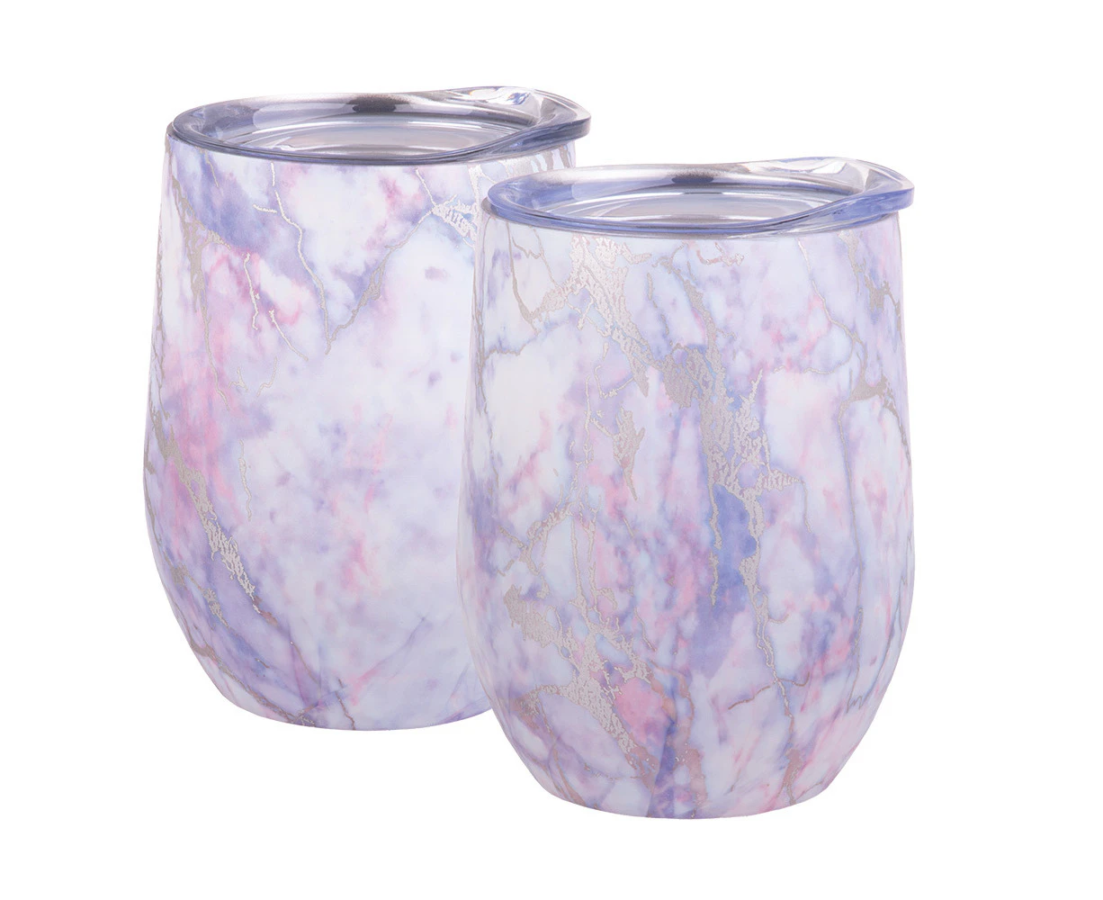 Wine Tumbler Gift Set - Silver Quartz