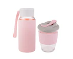 Reusable Coffee Cup and Bottle Combo - Pink - Pink