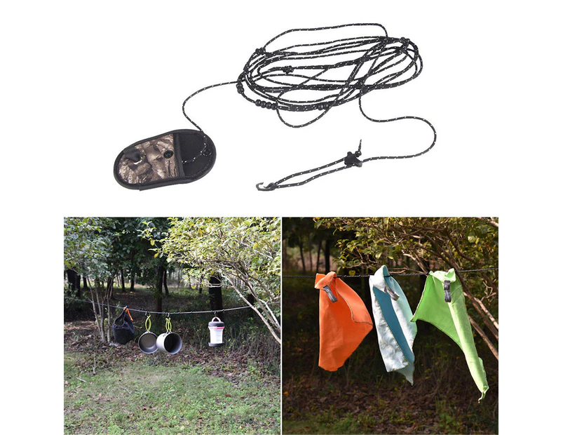 3.2m Portable Outdoor Camping Travel Clothes Towel Hanging Rope Clothesline