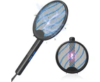 Electric Fly Swatter Bug Zapper Racket Rechargeable Collapsible Multi-Purpose, 4,000 Volt, USB Charging