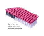 Cleaning Brush Bendable Wide Application Plastic Flexible Tile Stain Scrubber Household Supplies-Pink