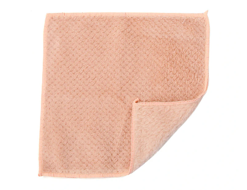 Absorbent Dish Cloth Tableware Non-stick Cleaning Towel Kitchen Tool Gadgets-Pink