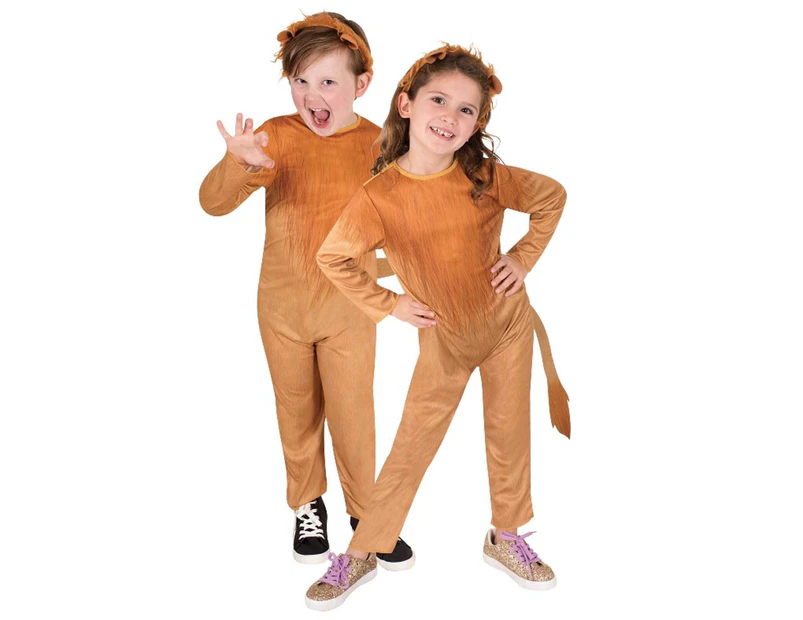 Lion Costume (Jumpsuit + Headband) - Child