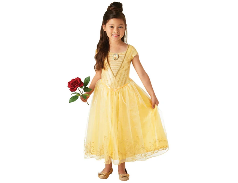 Belle Girls Deluxe Costume Live Action Movie Beauty & the Beast Disney Licensed