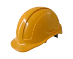 Maxisafe Yellow Vented Hard Hat - Sliplock Harness