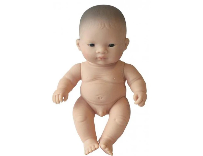 Miniland Educational Naked Baby Doll Asian Boy 21cm