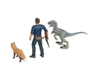 Jurassic World Dominion Owen & Velociraptor 'Beta' Dinosaur Figure Pack