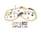 VIGA Wooden Pretend Play Toy 49pcs Train Set