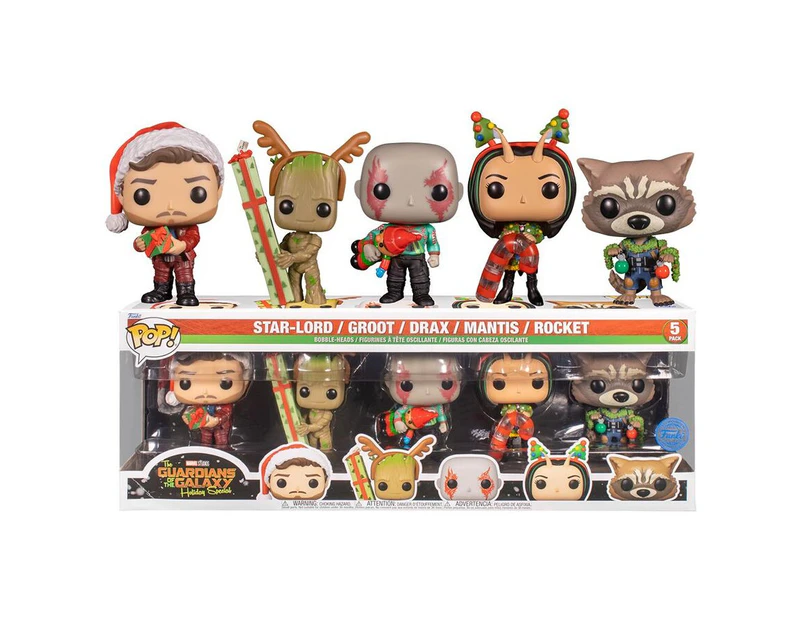Funko Pop Guardians of the Galaxy Holiday Special Star-Lord, Groot, Drax, Mantis & Rocket 5 Pack
