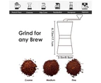 Manual Coffee Grinder, Hand Coffee Bean Grinder With Removable Container, 8 Grind Settings, Stainless Steel Portable Hand Crank Mill