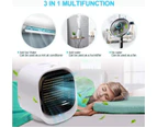 Portable Air Conditioner, Mini Usb Fan 3-in-1 Usb Desktop Fan, Evaporative Cooler, Atomizing Humidifier-White