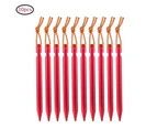 Tent Pegs Tent Nail Sand Pegs with Ties and Storage Bag, 10 Pieces Outdoor camping tent tool aluminum alloy