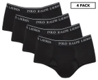 Polo Ralph Lauren Men's Classic Fit Mid-Rise Briefs 4-Pack - Black