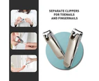 2Pcs Nail Clipper Set, Ergonomic Toenail Clippers with Non-Slip Design, Professional Fingernail Clipper for Men and Women