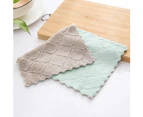 10Pcs Absorbent Microfiber Kitchen Dish Cloth Tableware Cleaning Towel Rags-Random Color