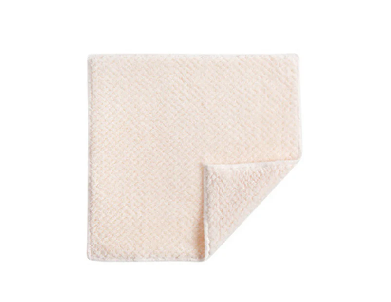 Absorbent Home Kitchen Tableware Cleaning Dishcloth Restaurant Bar Tower Cloth-Beige