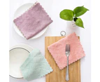 10Pcs Absorbent Microfiber Kitchen Dish Cloth Tableware Cleaning Towel Rags-Random Color