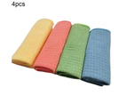 4Pcs Kitchen Strong Water Absorbent Cleaning Microfiber Plate Dish Cloth Towel-Multi-Color