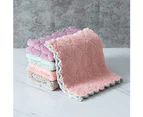 5Pcs Kitchen Double Sided Anti Oil Strong Absorbent Cleaning Dish Cloth Towel-Random Color