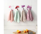 Kitchen Bathroom Non-stick Oil Soft Strong Absorbent Cleaning Cloth Dish Towel-Grey Green*