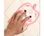 Kitchen Bathroom Cute Cats Soft Hanging Absorbent Dish Hand Towel Dishcloth Rag-Pink