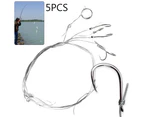 Stainless Steel Anti-Winding Fishing Swivel String Hook Fish Tackle Accessory - 12#