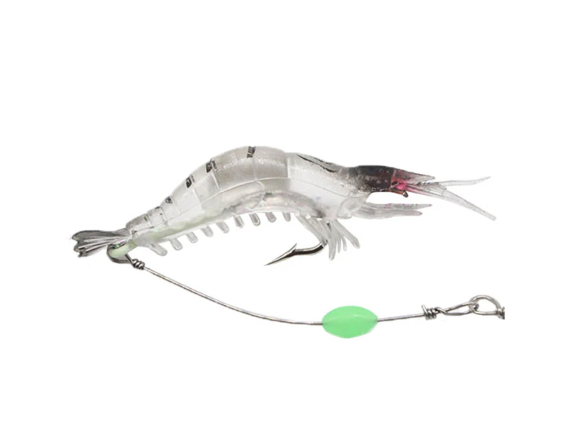 9cm Mini Fishing Artificial Lifelike Soft Lure Wobbler Shrimp Shaped Swim Bait - Transparent