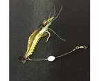 9cm Mini Fishing Artificial Lifelike Soft Lure Wobbler Shrimp Shaped Swim Bait - Red