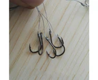 Stainless Steel Anti-Winding Fishing Swivel String Hook Fish Tackle Accessory - 6#