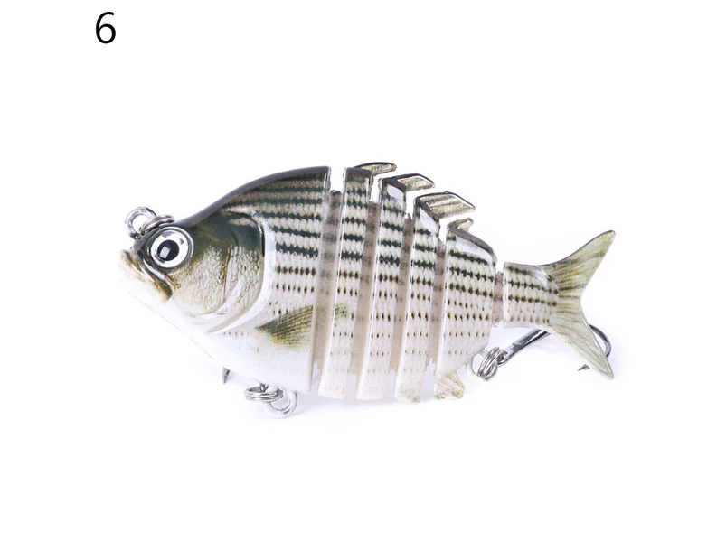 6.35cm 8g 6 Sections Artificial Fishing Lure Wobbler Fish Swim Bait Tackle Tool - 6