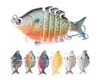 6.35cm 8g 6 Sections Artificial Fishing Lure Wobbler Fish Swim Bait Tackle Tool - 2