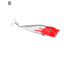 Artificial Popper Hard Minnow Wobblers Fishing Lures Crankbait Hook Bait Tackle - #A