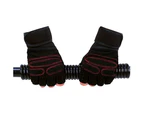 1 Pair Fitness Training Weightlifting Anti-slip Half Finger Protection Gloves-Red