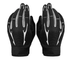 1 Pair Outdoor Cycling MTB Anti-slip Windproof Touch Screen Full Finger Gloves - XL Black Grey