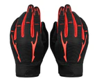 1 Pair Outdoor Cycling MTB Anti-slip Windproof Touch Screen Full Finger Gloves - M Black Green