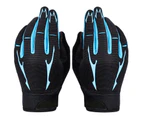 1 Pair Outdoor Cycling MTB Anti-slip Windproof Touch Screen Full Finger Gloves - L Red
