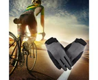 1 Pair Full Finger Gloves Breathable Antiskid Ice Silk Mesh Men Cycling Fitness Climbing Outdoor Training Sport Gloves for Gym - Grey XL